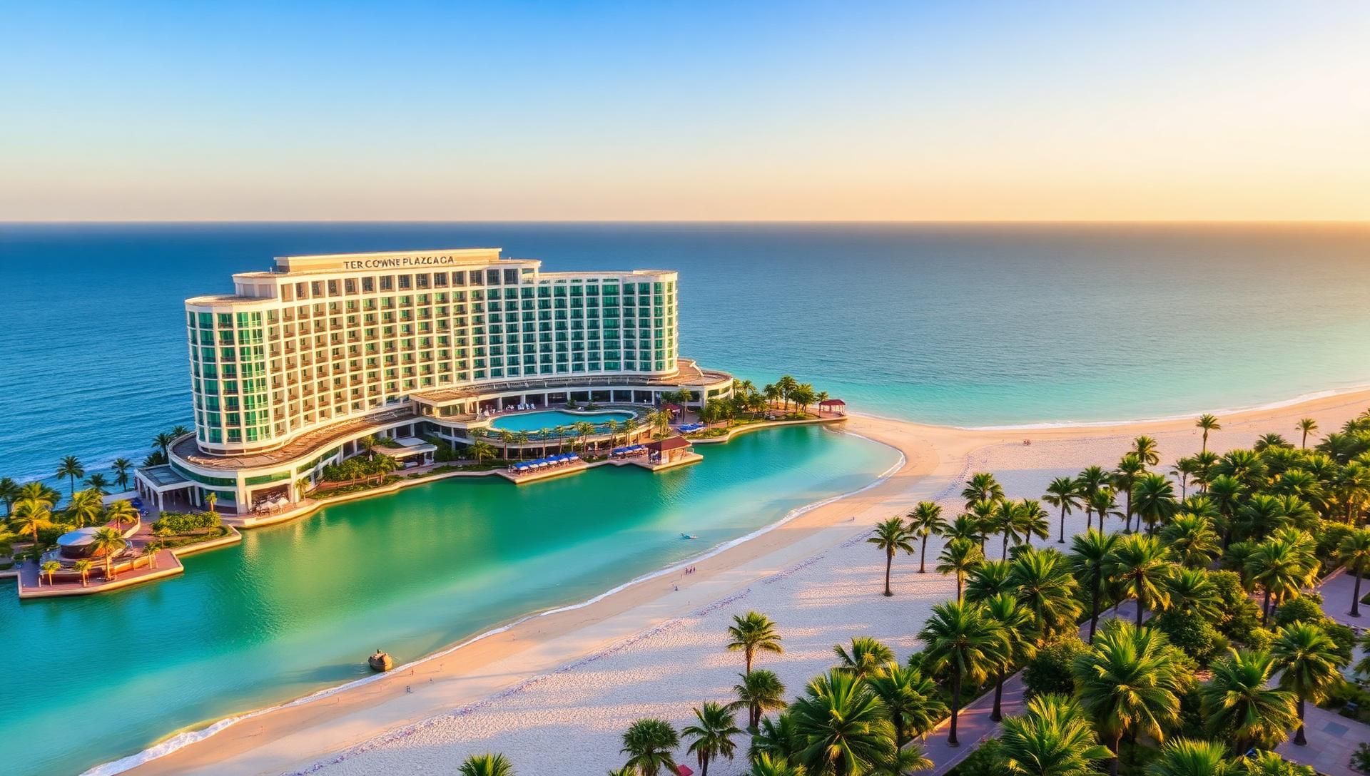Crowne Plaza Sanya Yazhou Bay by IHG — вид на отель и залив Ялчжоу